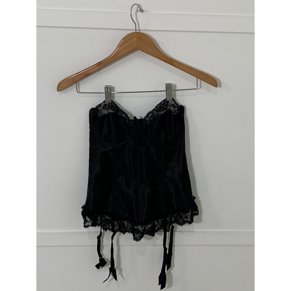 Vintage Empire Intimates Corset Garters Sz M Black VGUC 80's Made In USA